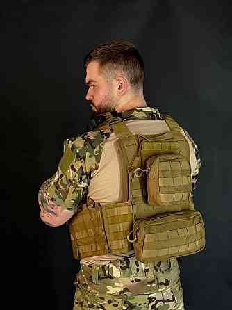 Тактична плитоноска койот Yakeda з 9 підсумками тактична плитоноска бронежилет на системмі моллі   WAR Львів