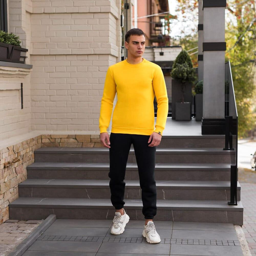 Світшот чоловічий однотонний Pobedov 007 ЗИМА Київ - фото 5