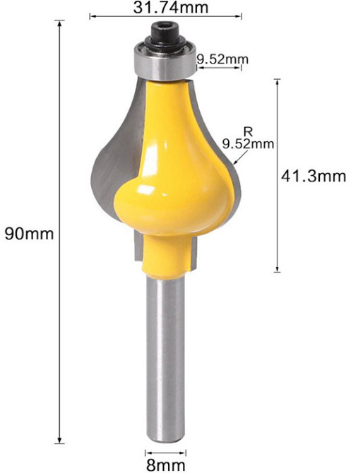 Фігурна фреза з підшипником для плінтусів по дереву Київ - фото 8