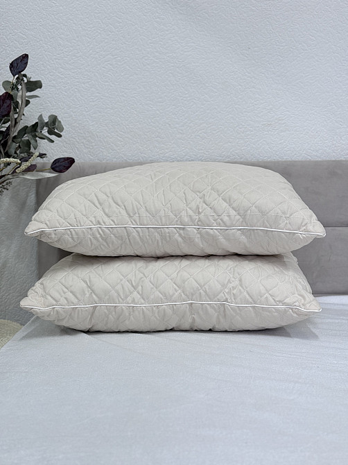 Ecotton Подушка Ecotton 40х60 см антиалергенна на змійці бежева з наповнювачем холофайбер Киев - изображение 4