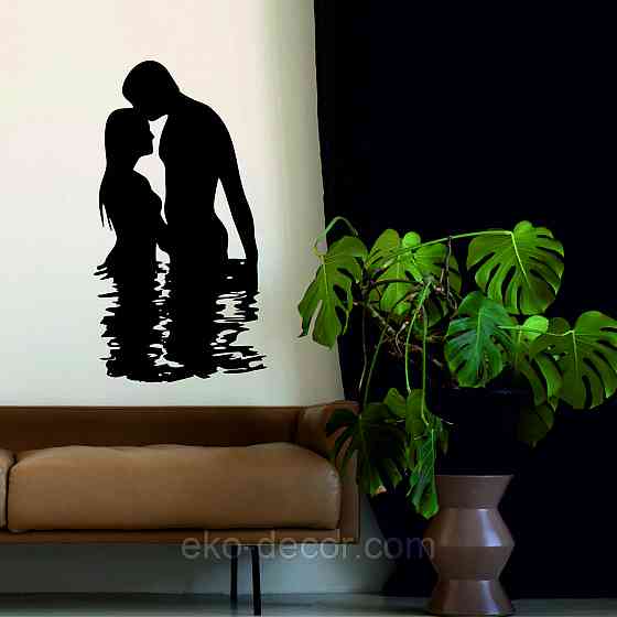 Декоративное настенное Панно «Он и Она», Декор на стену 70*37 см, Черный Киев