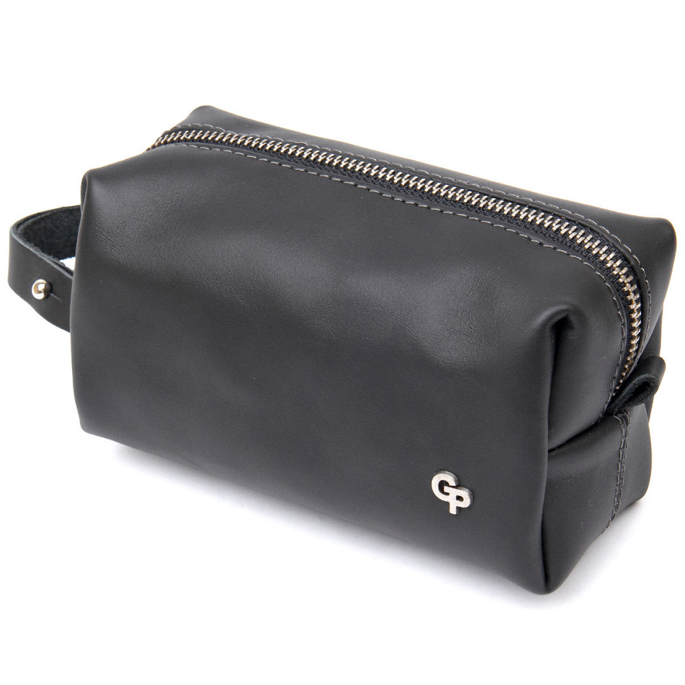 Кожаная косметичка для мужчин GRANDE PELLE 11507 Черный Киев - изображение 1