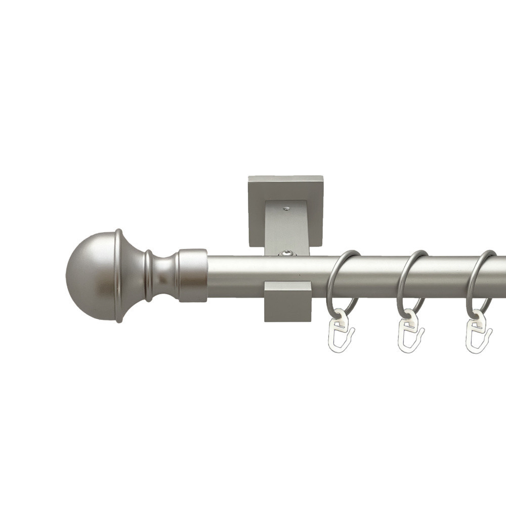 Карниз Orvit Бостон металевий однорядний техно гладка труба кільце металеве Сатин 25 мм 200 см (00-00026234) Львов - изображение 1