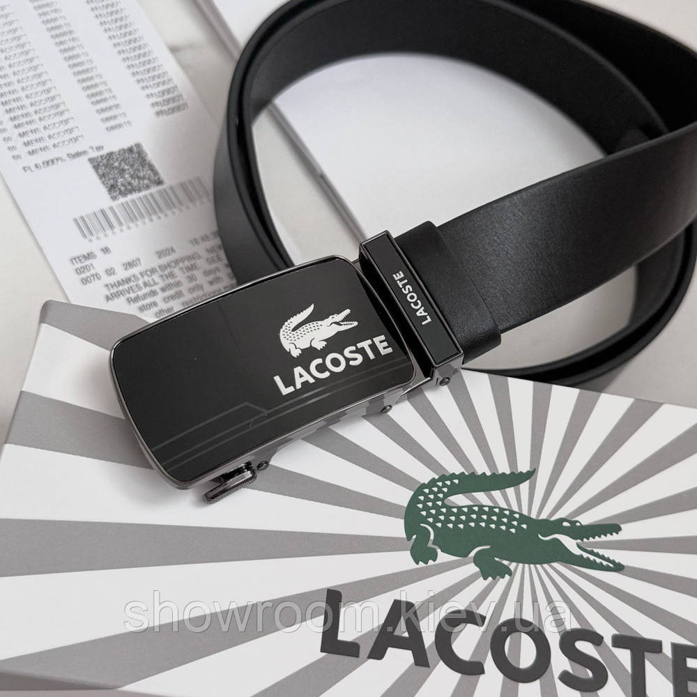 Мужской кожаный брендовый ремень с пряжкой автомат (990) Киев - изображение 3