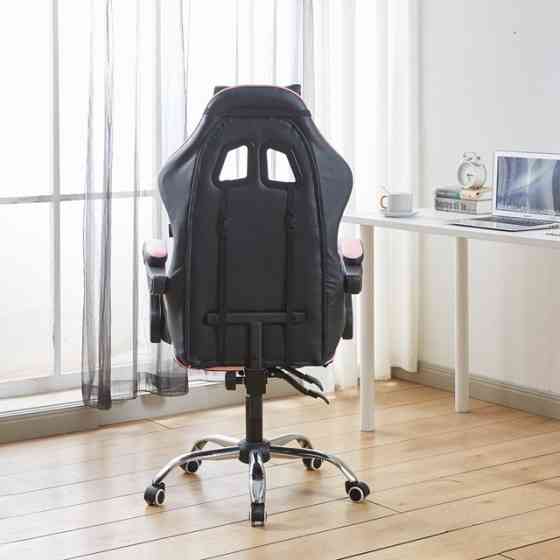 Кресло геймерское компьютерное игровое Bonro BN-810 с подставкой для ног Розовый Киев