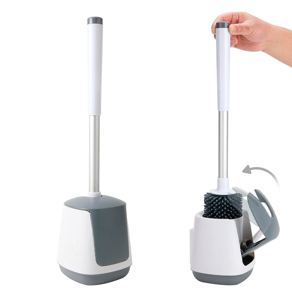 Йоршик для унітазу з автоматичним відкриттям та силіконовою щіткою SBR Київ - фото 1