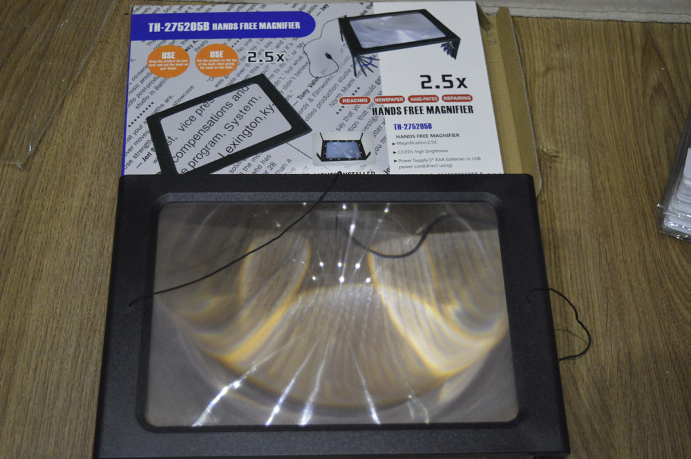 Лінза Френеля з підсвічуванням TH-275205B Hands free magnifier Полтава - фото 1