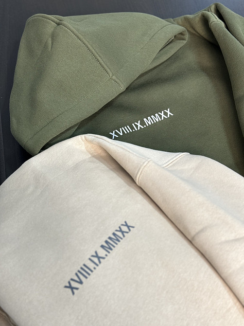 Парні худі для закоханих з римськими датами та ініціалами XXL, XXL Черновцы - изображение 1