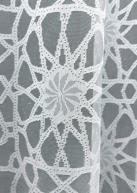 Тюль жаккард, цвет белый 1605т Киев - изображение 2