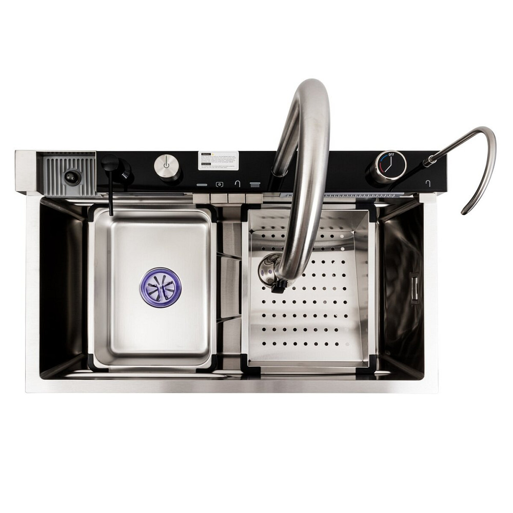 PLATINUM Кухонна мийка 75*45М сатин Platinum Handmade "Водоспад" Киев - изображение 6