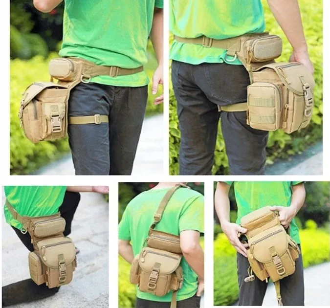 Сумка на бедро на ногу койот прочная вместительная набедренная Одесса - изображение 6