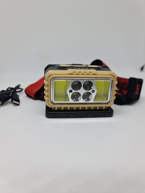 Ліхтар налобне червоний світло Type-C Solar із сенсорним датчиком та сонячною панеллю зарядки від сон Одеса - фото 15