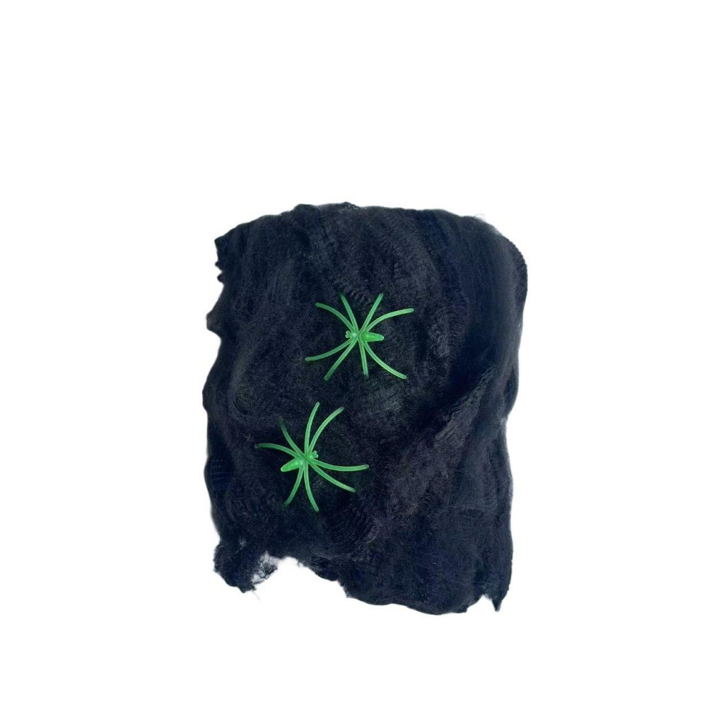 Искусственная паутина на Хэллоуин черная растяжимая 20 г для декора помещения фотозоны и тематической вечеринки Киев - изображение 8