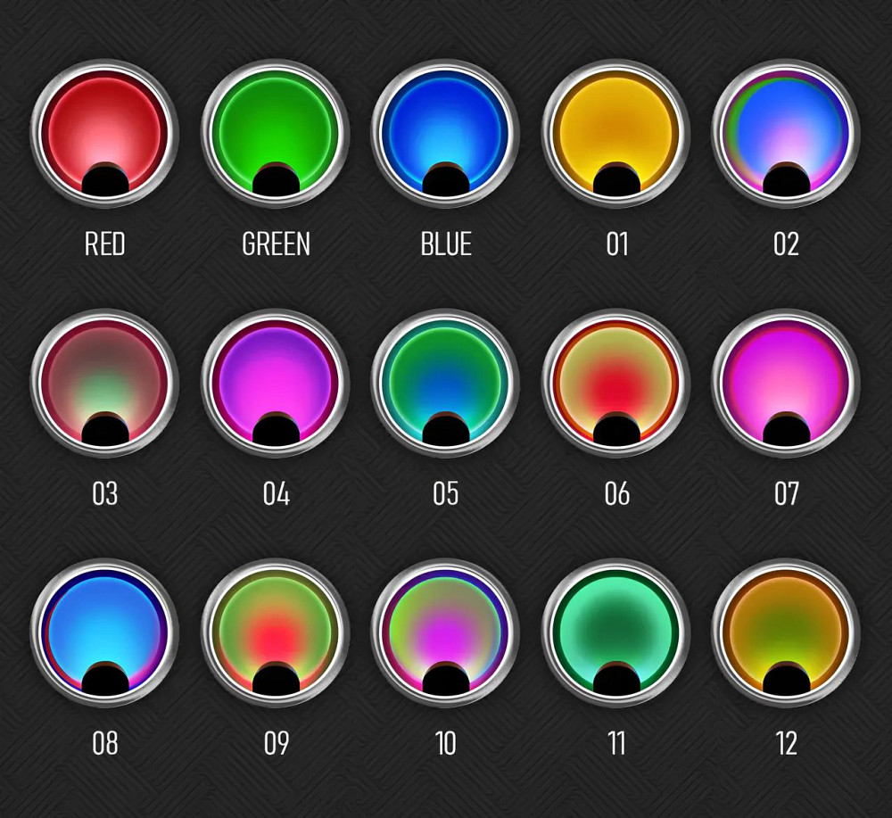 Проекційна нічна лампа Захід RESTEQ RGB — атмосферний настільний світильник з 3 кольорами та 12 відтінками, 27 см Київ - фото 3