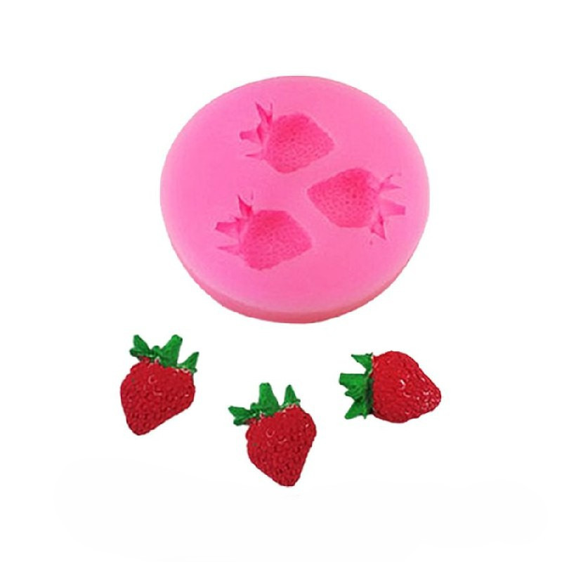 Молд силіконовий Полуниця 53 на 51 мм рожевий Київ - фото 8