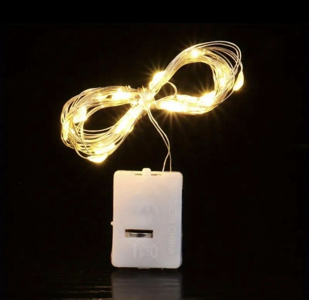 Гірлянда Роса 2 м 20 led на батарейках (Теплий білий) Сміла - фото 5