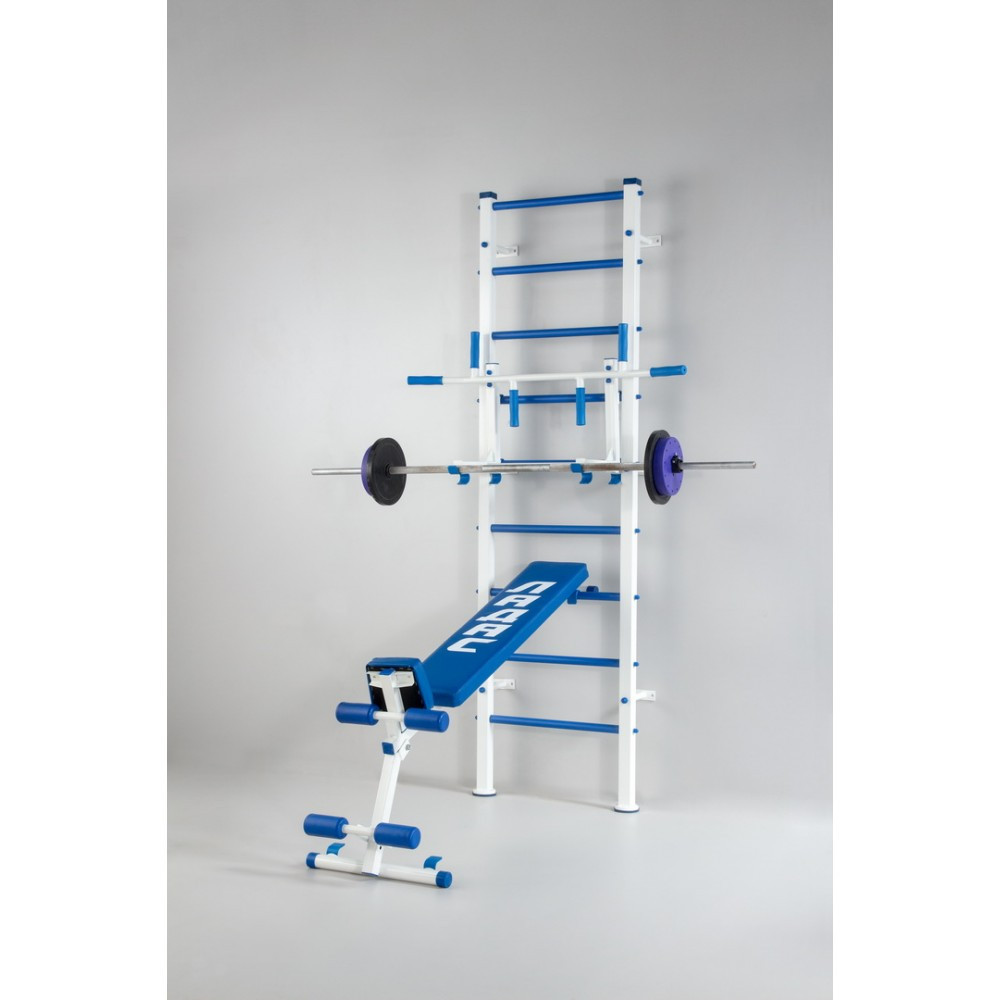 Шведська стінка зі знімним турником та брусами металева у квартиру для дорослих та дітей Кам'янське - фото 5