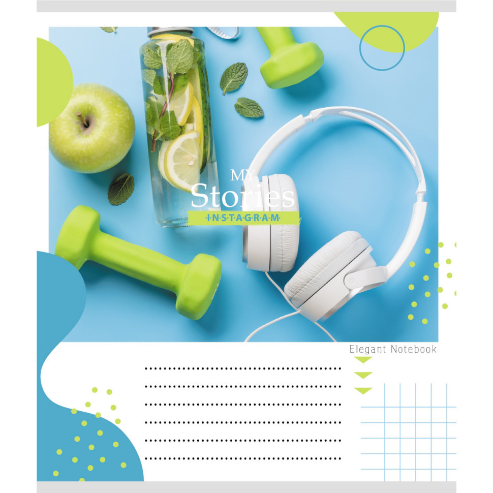 Зошит учнівський "Інста сторі" 012-510249C-3 в косу лінію, 12 аркушів Вінниця - фото 1