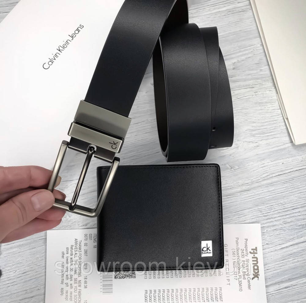 Чоловічий подарунковий набір портмоне та ремінь (461) Київ - фото 3