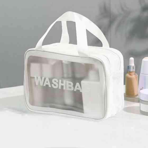 Прозора сумка-косметичка з ручками Washbag White 25см Вінниця