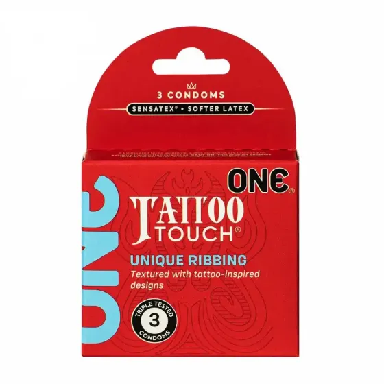 Презервативи ONE Tattoo Touch 3 шт, картонна коробка Львів
