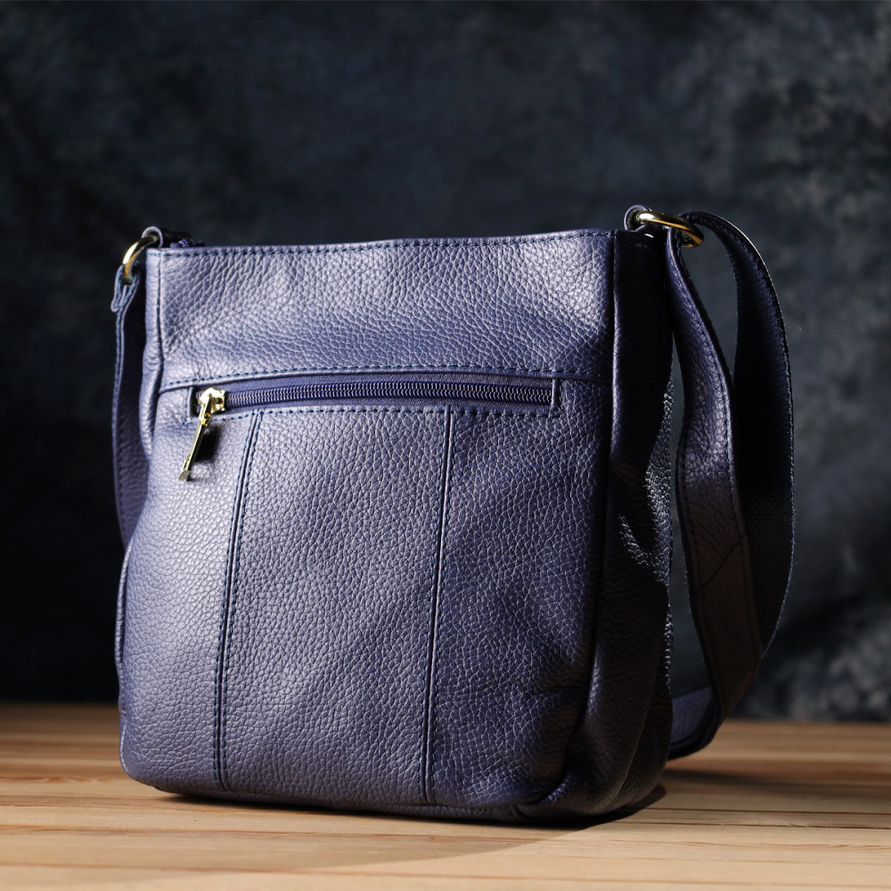 Вертикальная женская сумка из натуральной кожи sale_15121 Vintage Синий Киев - изображение 7