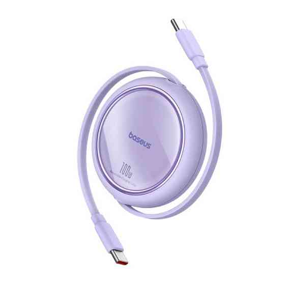 Кабель Baseus Free2Draw Mini Retractable Charging Cable Type-C to Type-C 100W 1m Nebula Purple Київ