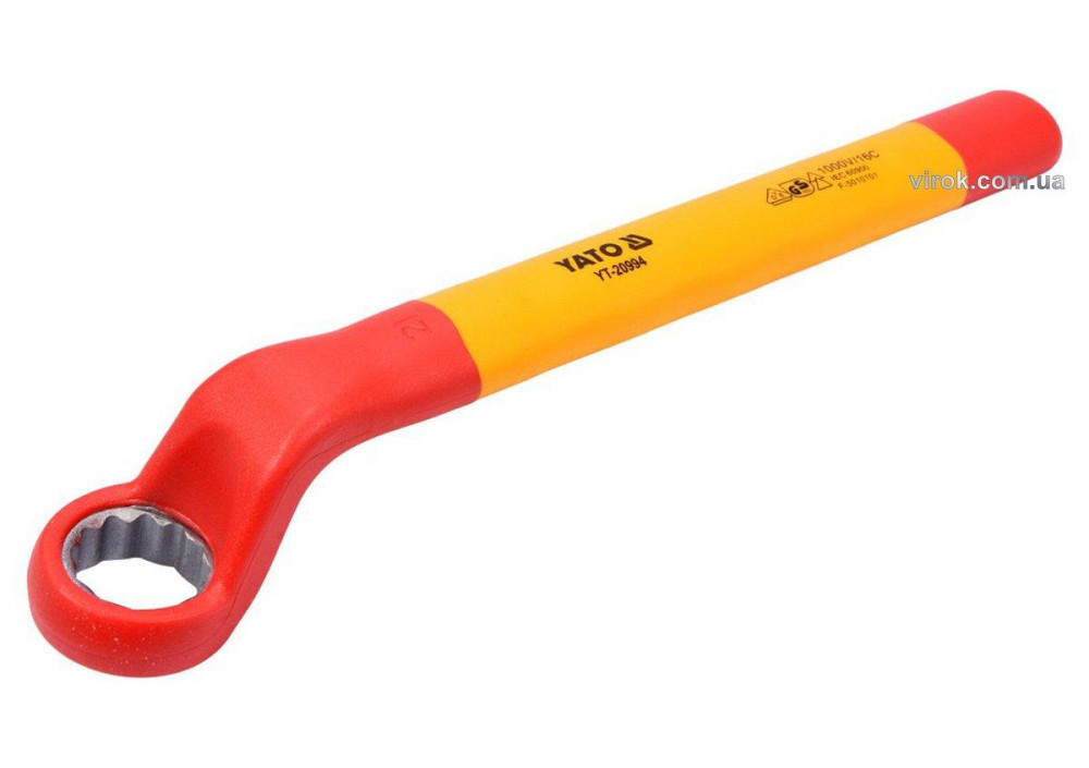 Ключ накидний електрика VDE YATO : М21 мм, вигнутий до 1000V(DW) Одеса - фото 1