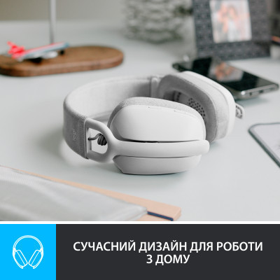 Наушники Logitech Zone Vibe 100 Wireless Off-White (981-001219) Винница - изображение 4