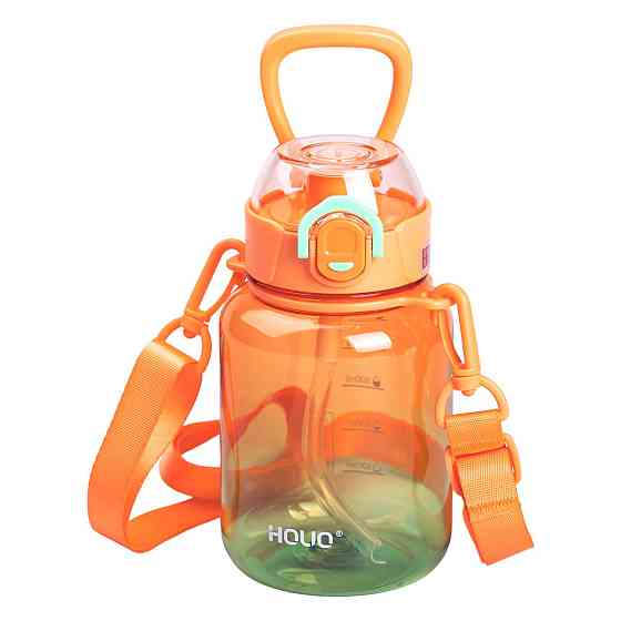 Yiwu Пляшка для води багаторазова 700 мл пляшечка з трубочкою для спорту та школи 16.5 см Помар Коломыя