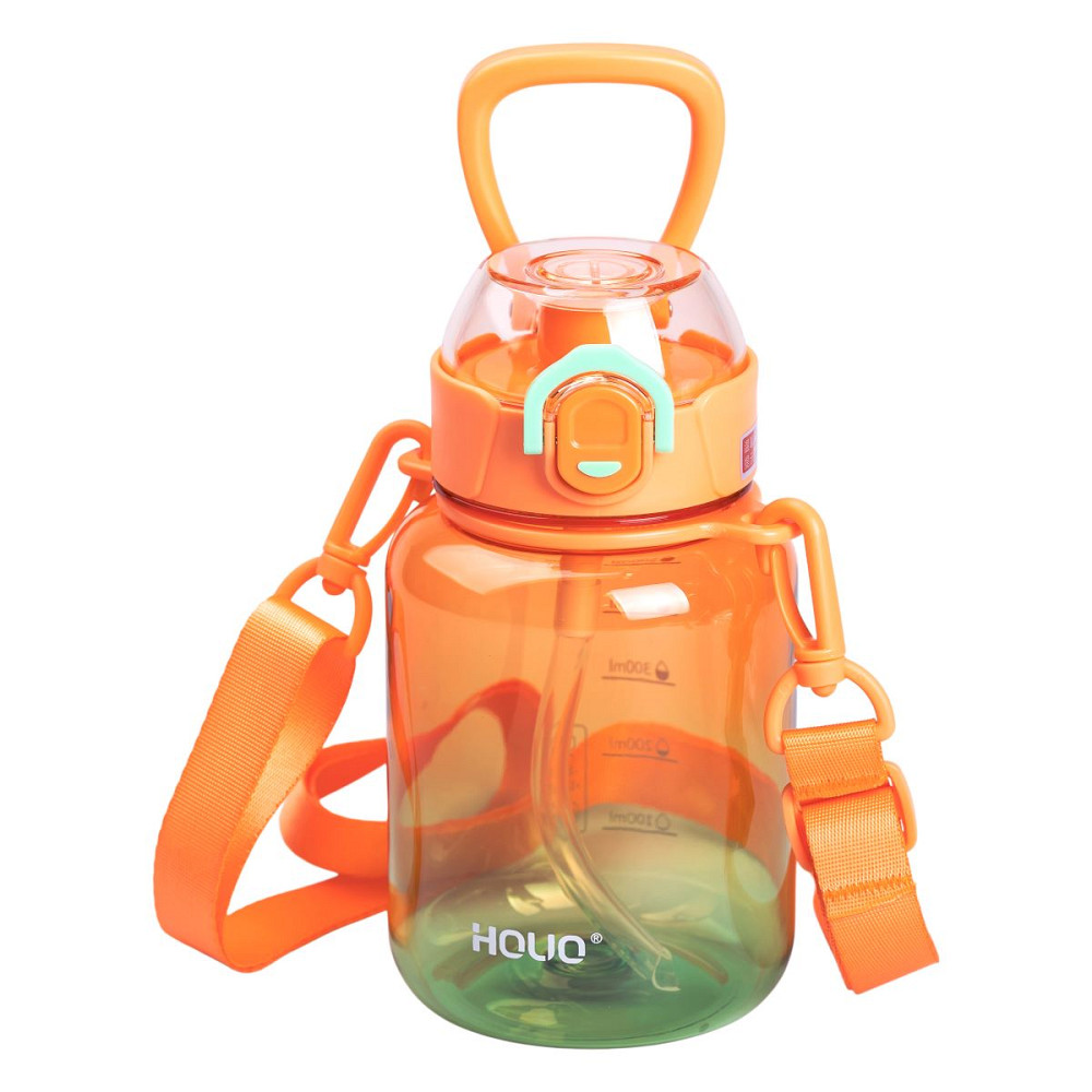 Yiwu Пляшка для води багаторазова 700 мл пляшечка з трубочкою для спорту та школи 16.5 см Помар Коломия - фото 1