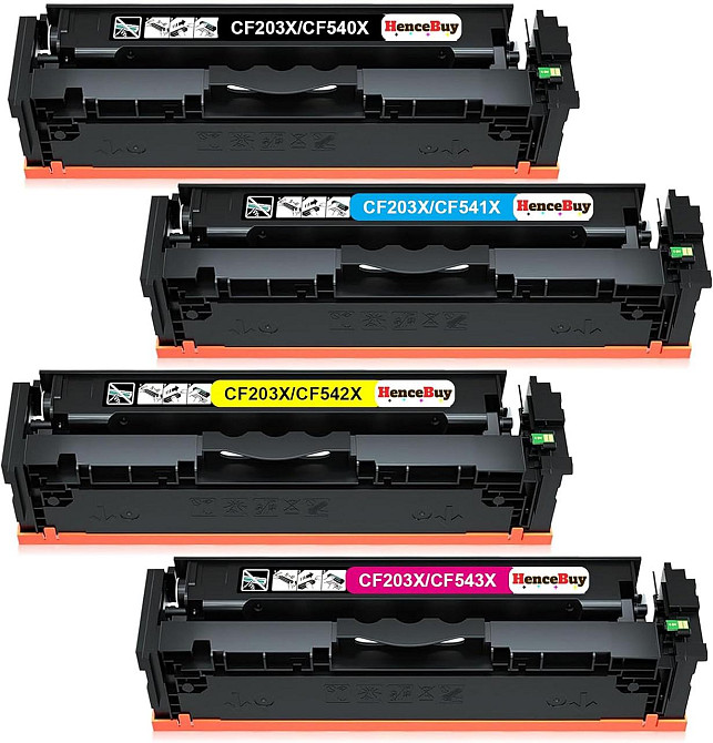 Тонер-картриджі 203X CF540X-CF543X сумісні з HP Color Laserjet Pro MFP M281fdw M254dw M254nw M281fdn M280nw M281cdw M254dn Дніпро - фото 1