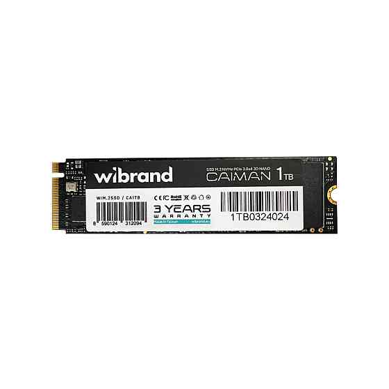 SSD M.2 Wibrand Caiman 1TB NVMe 2280 PCIe 3.0 3D NAND (WIM.2SSD/CA1TB) Київ