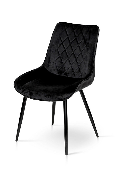 Стілець КОРФУ, велюр чорний Київ - фото 1
