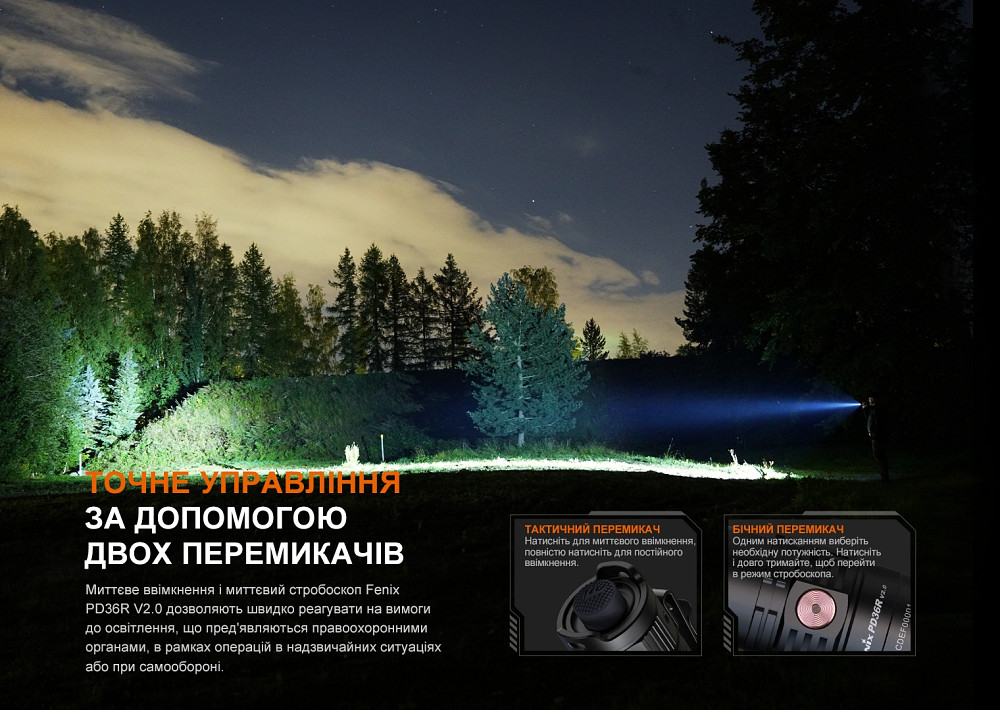 Ліхтар ручний Fenix PD36R V2.0 Київ - фото 7