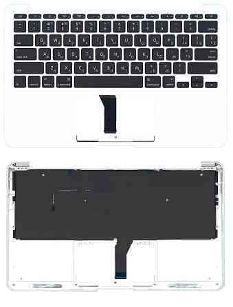 Клавиатура для ноутбука Apple MacBook Air 2013+ (A1465) Black, (Silver TopCase), RU (горизонтальный энтер) Вінниця