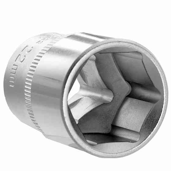 Насадка шестигранна коротка 1/2" 22мм CrV ULTRA (6070222) Рівне