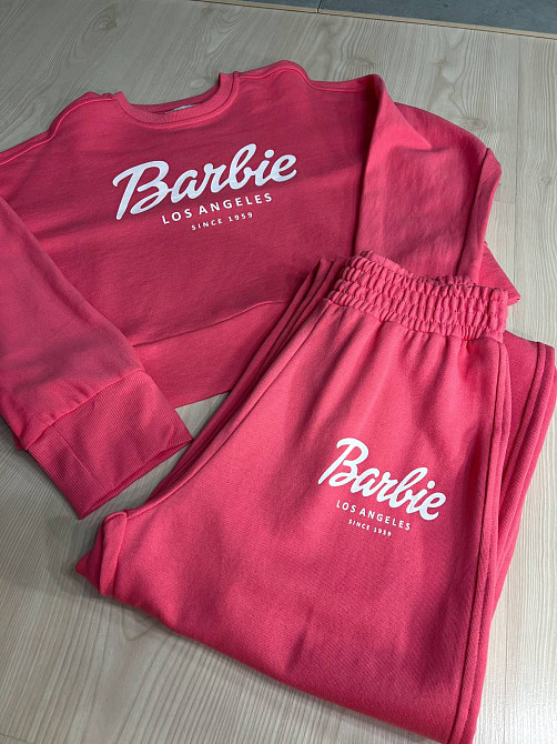 Костюм женский Quzen 485-485 Barbie оверсайз свитшот и брюки палаццо розовый, розовый, S Киев - изображение 6