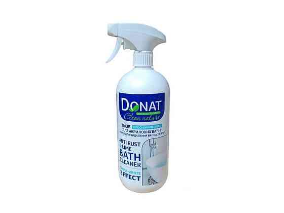 Средство для мытья акриловых ванн 1л триггер Clean Nature ТМ DONAT Киев