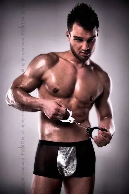 Розпродаж!!! Чоловічі шорти з блискучим гульфіком Passion 002 SHORT black XXL/XXXL Львов - изображение 1