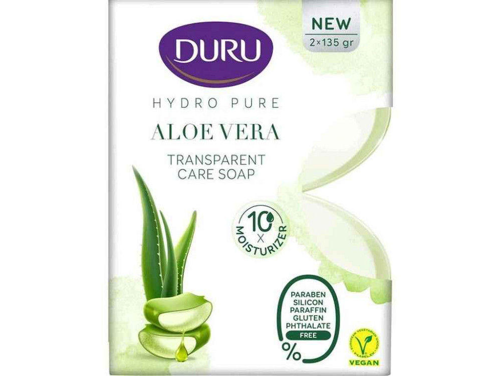 Мило 2шт 135г прозоре Hydro Pure Aloe Vera ТМ DURU Киев - изображение 1