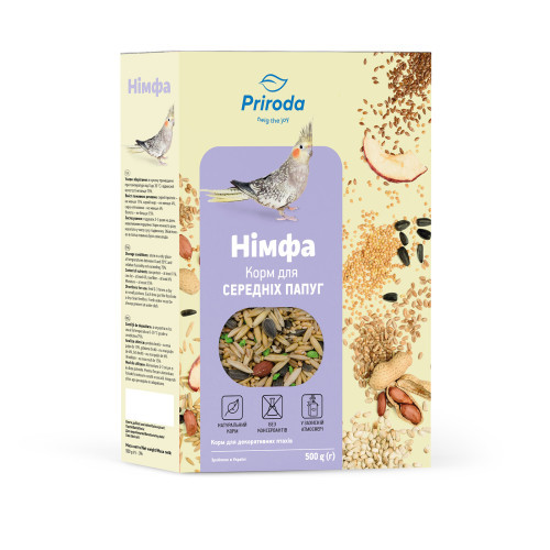 Корм Природа Німфа для середніх птахів 500 г Київ - фото 1