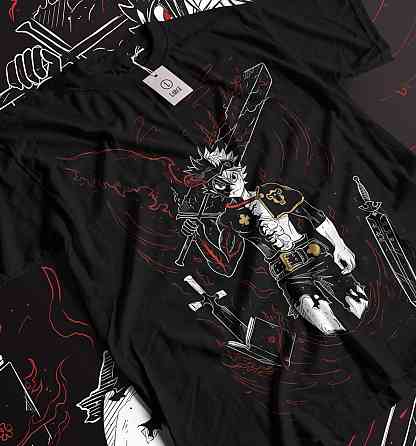 Футболка аниме Чёрный клевер оверсайз (S/M/L) Черний AnimeJ0983 Днепр