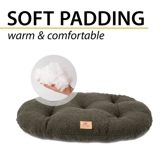 Лежак — подушка для котів і собак Ferplast Relax Boucli (Ферпласт Релакс) 43 x 30 см — 45/2, Темно-зелений Запоріжжя