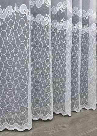 Тюль з тканини жакард колір білий 1262т Київ