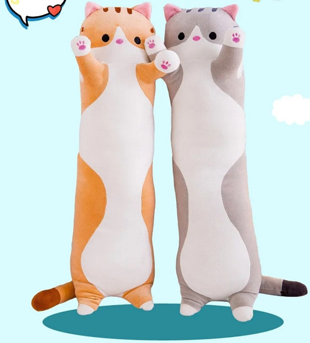 Кот батон 70см рыжий мягкая игрушка подушка обнимашка Киев - изображение 9