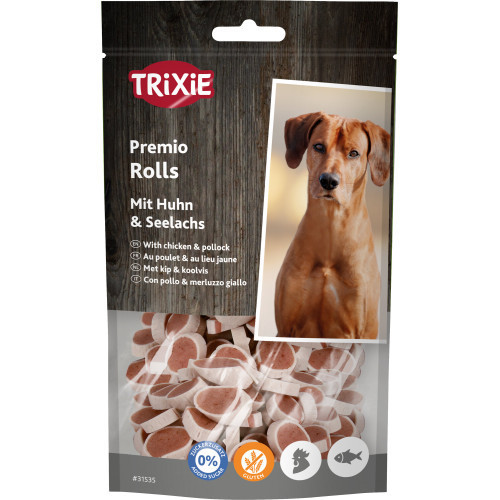 Ласощі Trixie Premio Fish Chicken Rolls для собак роли з куркою та лососем 75 г Київ - фото 1