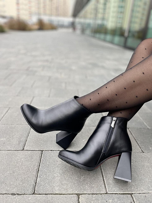 Nivelle Жіночі черевики NIVELLE чорні натуральна шкіра висота 10см каблук 8см 35р. (8016/8018-8 Коломыя - изображение 3