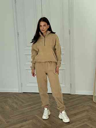 Теплый женский костюм TEDDY Бежевый XL-2XL Харьков