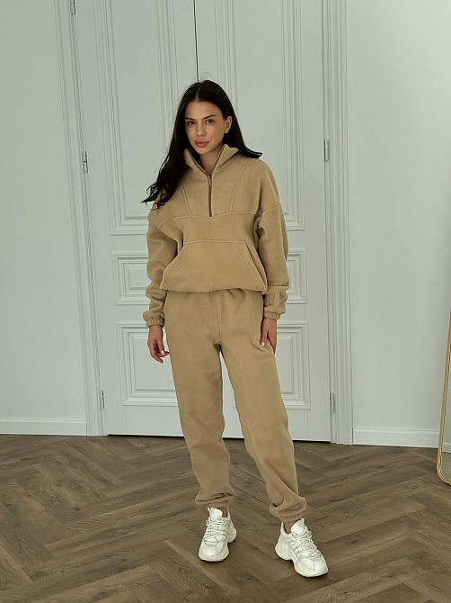 Теплый женский костюм TEDDY Бежевый XL-2XL Харьков - изображение 6